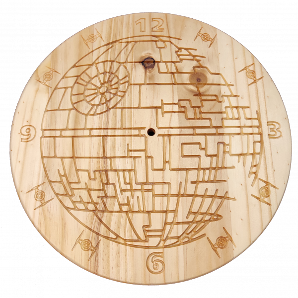 Death Star - Horloge Murale en Bois de Pin – Image 2
