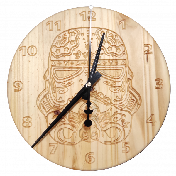 Stormtrooper - Horloge Murale en Bois de Pin