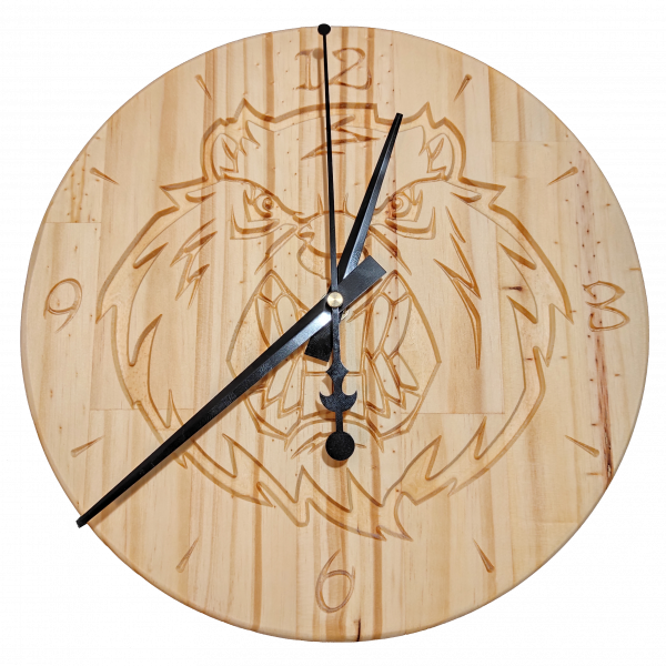 Castor - Horloge Murale en Bois de Pin