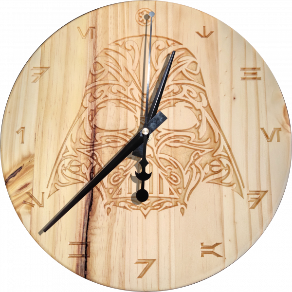 Dark Vador - Horloge Murale en Bois de Pin